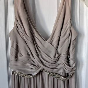 David's Bridal Long Dress with Cowl Back Detail